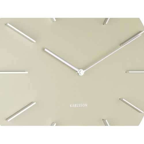 Karlsson Discreet Wall Clock Olive Green Naken Interiors
